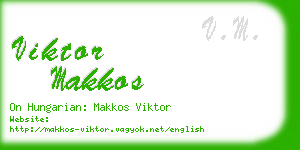 viktor makkos business card